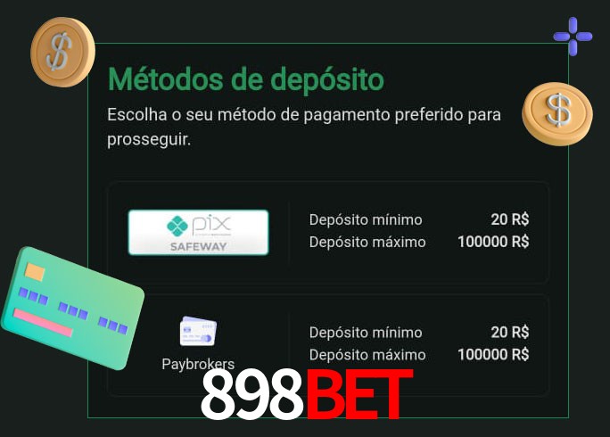 O cassino 898BETbet oferece uma grande variedade de métodos de pagamento